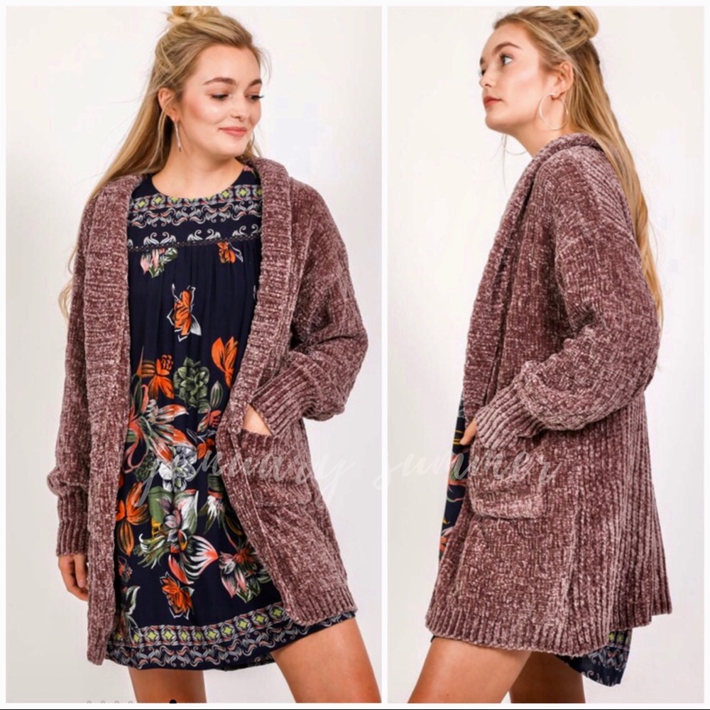 ❄️RESTOCKED//MOCHA CHENILLE CARDIGAN